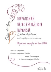 Affiche Formation en neuro-énergétique humaniste 9 avril 2022